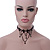 Chic Victorian/ Gothic/ Burlesque Black Bead Choker Necklace - 31cm Length/ 8cm Extension - view 3