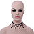 Chic Victorian/ Gothic/ Burlesque Black Bead Choker Necklace - 32cm Length/ 7cm Extension - view 9