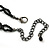 Fancy Dress Party Black Acrylic, Glass Bead Choker Necklace - 32cm L/ 7cm Ext - view 5