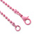Light Pink Crystal, Acrylic 'LOL' Pendant With Beaded Chain - 44cm L - view 4
