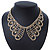 Clear Austrian Crystal Collar Necklace In Gold Plating - 30cm Length/ 15cm Extension - view 3