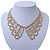 Clear Austrian Crystal Collar Necklace In Gold Plating - 30cm Length/ 15cm Extension - view 9