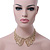 Clear Austrian Crystal Collar Necklace In Gold Plating - 30cm Length/ 15cm Extension - view 8