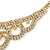 Clear Austrian Crystal Collar Necklace In Gold Plating - 30cm Length/ 15cm Extension - view 6
