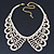 Clear Austrian Crystal Collar Necklace In Gold Plating - 30cm Length/ 15cm Extension - view 4