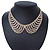 Clear Austrian Crystal Collar Necklace In Gold Plating - 28cm Length/ 15cm Extension - view 8