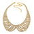 Clear Austrian Crystal Collar Necklace In Gold Plating - 28cm Length/ 15cm Extension - view 2