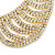 Clear Austrian Crystal Collar Necklace In Gold Plating - 28cm Length/ 15cm Extension - view 10