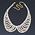 Clear Austrian Crystal Collar Necklace In Gold Plating - 28cm Length/ 15cm Extension - view 4