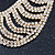 Clear Austrian Crystal Collar Necklace In Gold Plating - 28cm Length/ 15cm Extension - view 5