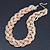 Gold Tone Mesh Choker Necklace - 38cm Length/ 4cm Extension - view 9