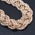 Gold Tone Mesh Choker Necklace - 38cm Length/ 4cm Extension - view 4