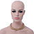Gold Tone Mesh Choker Necklace - 38cm Length/ 4cm Extension - view 8
