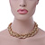 Gold Tone Mesh Choker Necklace - 38cm Length/ 4cm Extension - view 3