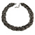 Hematite Tone Plaited Mesh Choker Necklace - 38cm Length/ 4cm Extension - view 2