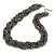 Hematite Tone Plaited Mesh Choker Necklace - 38cm Length/ 4cm Extension - view 8