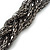 Hematite Tone Plaited Mesh Choker Necklace - 38cm Length/ 4cm Extension - view 7