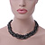 Hematite Tone Plaited Mesh Choker Necklace - 38cm Length/ 4cm Extension - view 3
