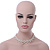 White Imitation Pearl Bead Collar Style Necklace In Silver Tone - 36cm L/ 6cm Ext - view 7