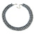 Grey Imitation Pearl & Glass Bead Collar Necklace In Silver Tone - 44cm L/ 4cm Ext - view 2