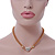 Gold Tone Mesh Necklace With Crystal Heart Pendant, With Magnetic Closure - 36cm L - view 3