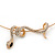 Gold Tone Crystal Coiled Snake Pendant With Wire Chain Necklace - 40cm L/ 7cm Ext - view 2