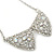 Crystal, Faux Pearl 'Collar' Pendant With Silver Tone Chain - 42cm L/ 6cm Ext - view 5