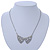 Crystal, Faux Pearl 'Collar' Pendant With Silver Tone Chain - 42cm L/ 6cm Ext - view 3