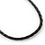 Brown Wood Oval Link, White Ceramic Bead, Black Faux Leather Cord Necklace - 80cm L - view 7