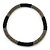 Statement Chunky Grey, Black Beaded Stretch Choker Necklace - 44cm L