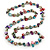Multicoloured Shell Nugget Long Necklace - 90cm L - view 4