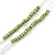 Multistrand White/ Green Glass Bead Necklace - 49cm L - view 5