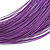 Multistrand Purple Silk Cord Necklace In Silver Tone - 50cm L - view 3