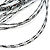Multistrand Metallic Silver/ Black Silk Cord Necklace In Silver Tone - 50cm L - view 4