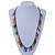 Funky Multicoloured Zipper Cotton Cord Long Necklace - 82cm L - view 5