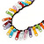 Funky Multicoloured Zipper Cotton Cord Long Necklace - 82cm L - view 2