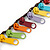 Funky Multicoloured Zipper Cotton Cord Long Necklace - 82cm L - view 3