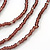 Chunky Plum Coloured Glass Bead Bib Necklace - 70cm L - view 4
