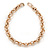 Mirrored Gold Tone Round Acrylic Link Chain Necklace - 42cm L - view 7