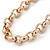 Mirrored Gold Tone Round Acrylic Link Chain Necklace - 42cm L - view 4