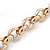Mirrored Gold Tone Round Acrylic Link Chain Necklace - 42cm L - view 5