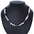 9mm-10mm Light Cream/ Black Baroque Freshwater Pearl Necklace In Silver Tone - 46cm L - view 13