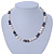 9mm-10mm Light Cream/ Black Baroque Freshwater Pearl Necklace In Silver Tone - 46cm L - view 2