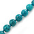 10mm Turquoise Bead Necklace With Spring Ring Closure - 47cm L - view 6