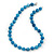 12mm Light Blue Agate Faceted Round Semi-Precious Stone Necklace - 45cm L