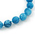 12mm Light Blue Agate Faceted Round Semi-Precious Stone Necklace - 45cm L - view 7