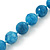12mm Light Blue Agate Faceted Round Semi-Precious Stone Necklace - 45cm L - view 4