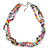 7-8mm Multicoloured Baroque Freshwater Pearl, 3 Strand Twisted Necklace - 46cm L/ 5cm Ext - view 1