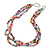 7-8mm Multicoloured Baroque Freshwater Pearl, 3 Strand Twisted Necklace - 46cm L/ 5cm Ext - view 7