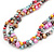 7-8mm Multicoloured Baroque Freshwater Pearl, 3 Strand Twisted Necklace - 46cm L/ 5cm Ext - view 8